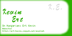 kevin ert business card